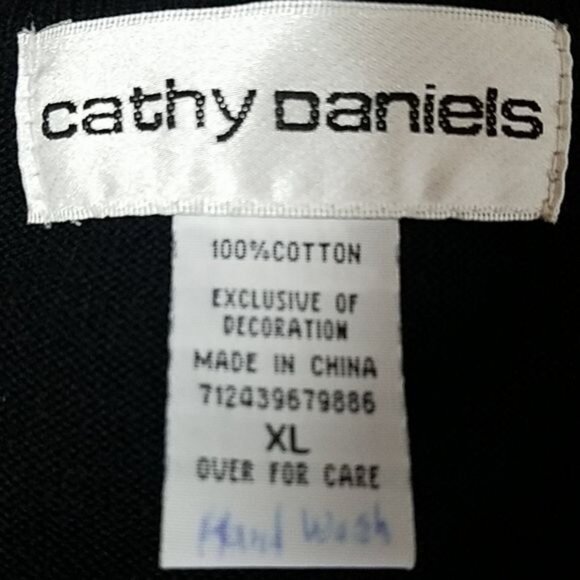 Sweater Cathy Daniels Cardigan Black Jacket Floral Women's WOMAN'S Extra Large - Picture 9 of 11